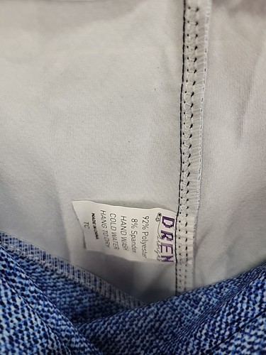 Leggings Dren Designs lavaggio leggero finto denim poliestere spandex alti e curvy - Foto 5 di 5