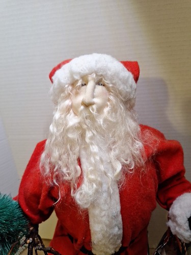 Bonnie Sewell Designs Vintage 80er Santa Shopping für Weihnachtsbaum Figur 18" - Bild 8 von 10