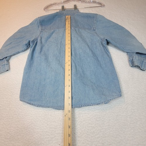 Vintage 90's Mickeys Stuff For Kids Mickey Mouse Denim Button Up Shirt Sz 8 - Picture 8 of 24