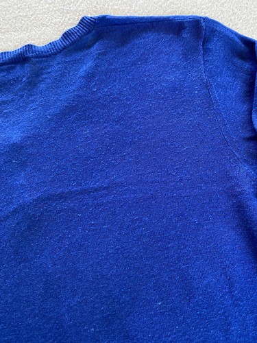 BRORA CARDIGAN SZ 12 WOMENS BLUE LINEN COTTON BLEND SCOTLAND MUST SEE DETAILS - Picture 5 of 12