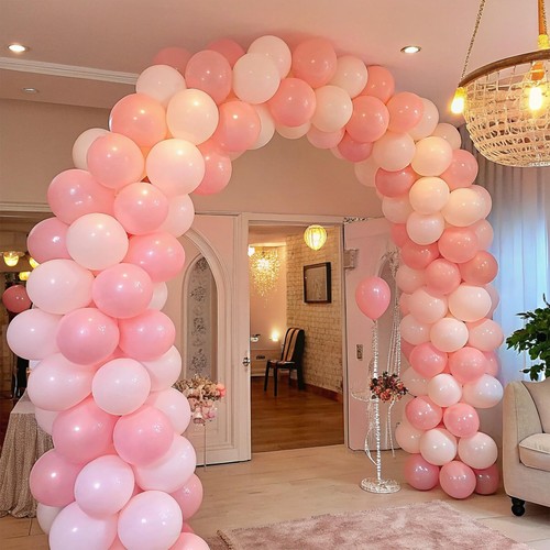 Palloncini Rosa 50 Pezzi Compleanno Baby Shower Festa Laurea Addio Al Nubilato - Foto 4 di 12