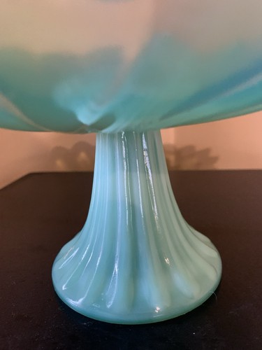 Yalos Casa Murano Glass Translucent Opalescent Opaline Footed Candy Bowl Dish - Picture 3 of 8