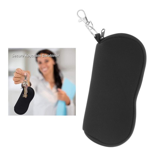 Soft Sunglass Case Zipper Clip Neoprene Glasses Eyewear Safety Glasses - Picture 6 of 7