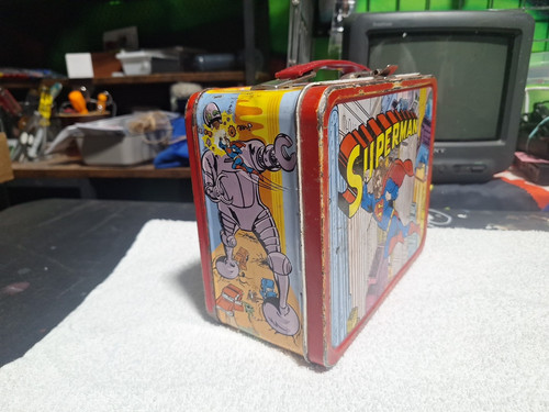 Superman Lunch Box w/ Thermos © 1967, King Seeley Thermos - Picture 3 of 21