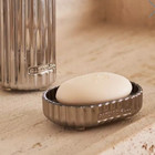 ❀ڿڰۣ❀HOUSE OF RITUALS Silver VERREZ DESIGN Smoked Stained Glass SOAP DISH TRAY