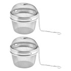 2pcs Stainless Steel Tea Strainers Tea Filters Brine Balls Infuserd Useful