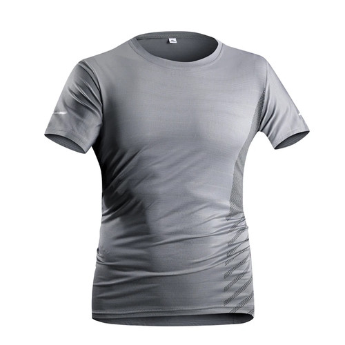 Running T-shirt Men Summer Ice Silk Thin Top Reflective Printing Quick Dry Short - Bild 21 von 25