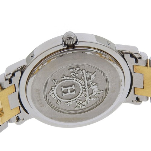 HERMES Clipper Uhren CL3.440 Kombination WhiteDial Plated Gold/Edelstahl... - Bild 7 von 8