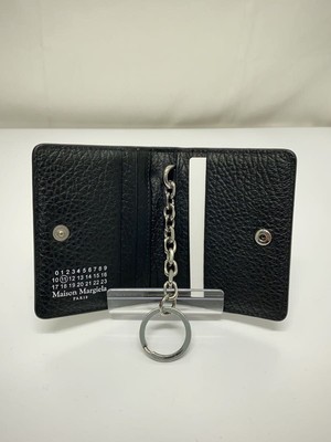 Maison Margiela Card Case Leather Black Solid Mens HOLDER 2P
