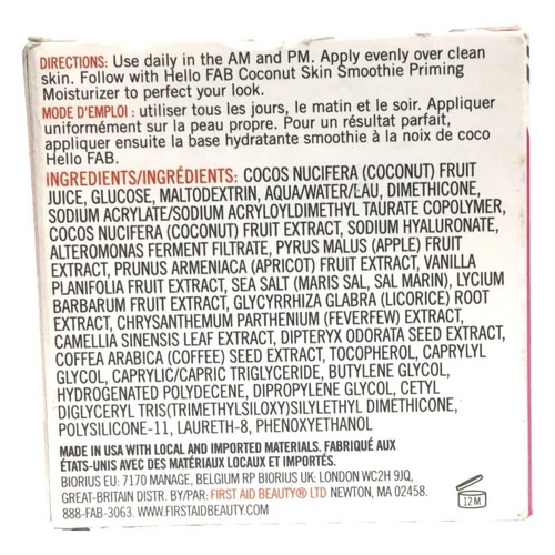 First Aid Beauty Coconut Water Cream 50mL 2 Pack Hydrating Gel New - Picture 5 of 7