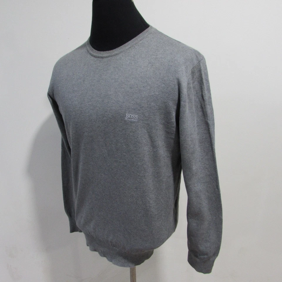 Hugo Boss Men’s Plain Crew Neck Jumper Cotton  Chest 46/48 Size XL REF (Y18488) - Image 4 of 4