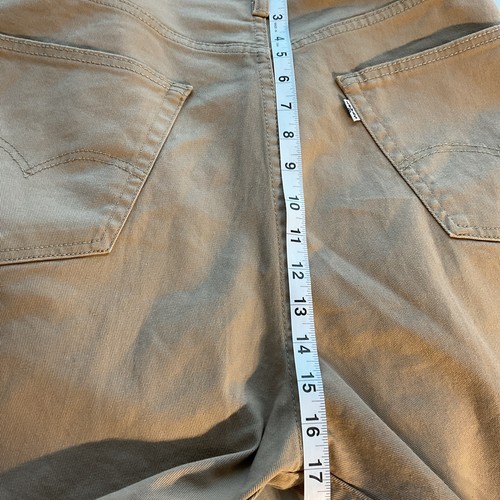 Levi’s Uomo 569 Pantaloncini Denim Tan 36” Dritti Vestibilità Larga Bianco Etichetta - Foto 8 di 9