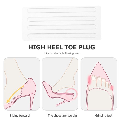 4 Pcs Silicone Clear Heel Stickers Adhesive Tape Anti Wear for Shoe Cushion - Picture 7 of 12