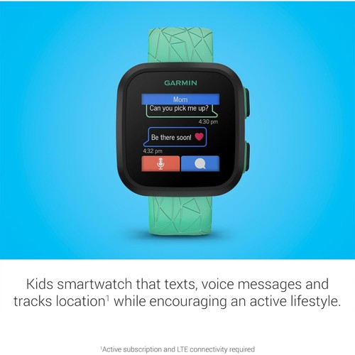 Garmin Bounce Kids Smartwatch, Green Burst w/ Sling Backpack + 2 Yr Warranty Kit - Photo 6 sur 12