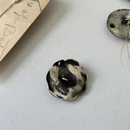 Set of 11 Vintage Mexican Taxco Plata Fina Sterling Silver Buttons  Repoussé 1" - Picture 6 of 9