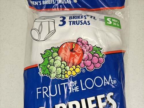 NEW 2001 Fruit Of The Loom 3PK White Underwear Briefs Mens SMALL 30-32 Vintage - Picture 3 of 24
