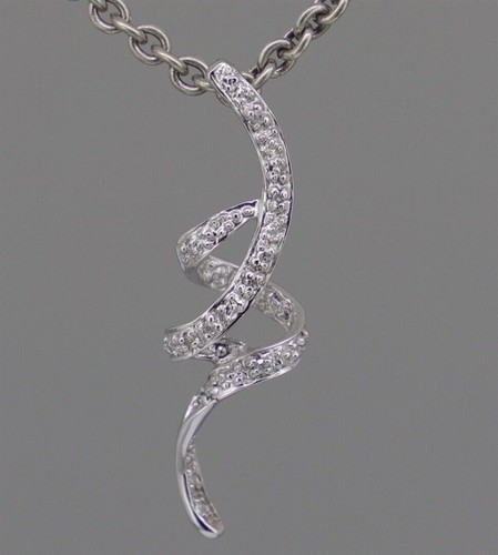 White Gold DIAMOND SET PENDANT Guaranteed Genuine Real 9ct 9k Gold & Diamonds - Picture 10 of 14