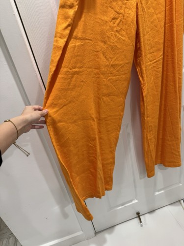 Inc International Concepts Orange Long Wide Pants Tall With Pockets Size XXL - Picture 2 of 9