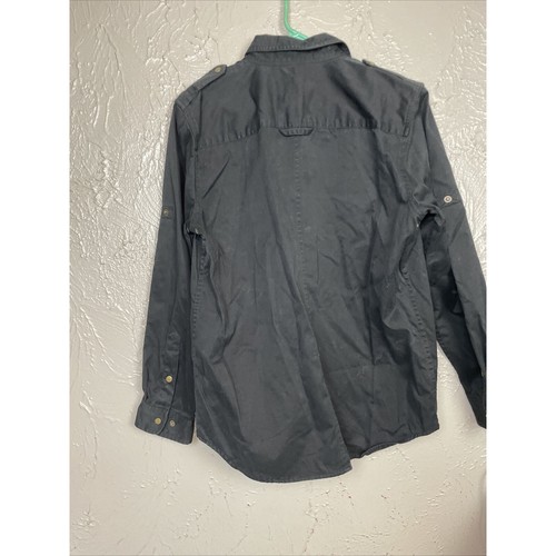 Vintage Ralph Lauren Safari Outfitters Shirt Snap Up Black Mens Utility Medium - Picture 2 of 6