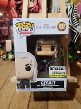 🚀Funko Pop! 1322 Geralt, The Witcher / GITD EXCLUSIVO DE Amazon con protector