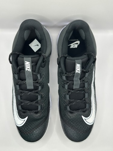 Botines de béisbol Nike Alpha Huarache Elite 4 bajos negros/humo oscuro para hombre talla 12 - Imagen 3 de 8