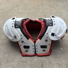 Douglas 40L Red White Football Shoulder Pads Adult Large  