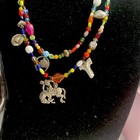 Lot Artisan Glass Bead Multicolor Necklaces Southwest Style