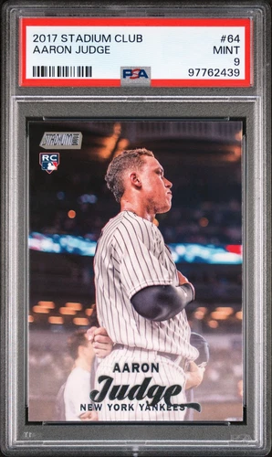 AARON JUDGE 2017 STADIUM CLUB ROOKIE RC #64 PSA 9 MINT! NY YANKEES MVP! 97762439