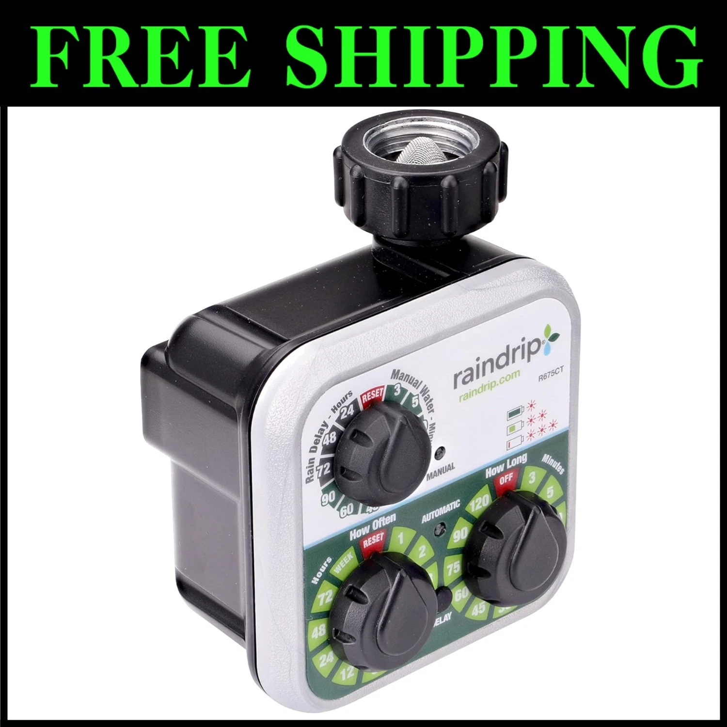 Hose-End Water Timer for Efficient Garden Irrigation Free USA Shipping