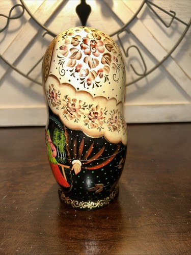 Exquisite russische Matroschka Folklore Handarbeit 7 Stück verschachtelte Puppe signiert - Bild 5 von 22