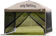 10x10 Mosquito Netting for Canopy Pop up Tent Mesh Screen Side Walls with Zipper