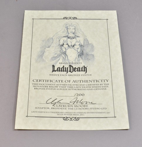CS Moore Studio and Chaos! Comics Lady Death Faux Bronze Ed statue # PPS of 200 - Picture 10 of 10