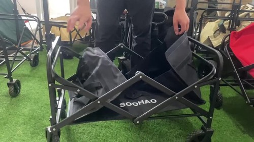 Carrello Utilità Campeggio Pieghevole Carrello Resistente Pieghevole Giardino 330LB 180L - Video 1 di 1