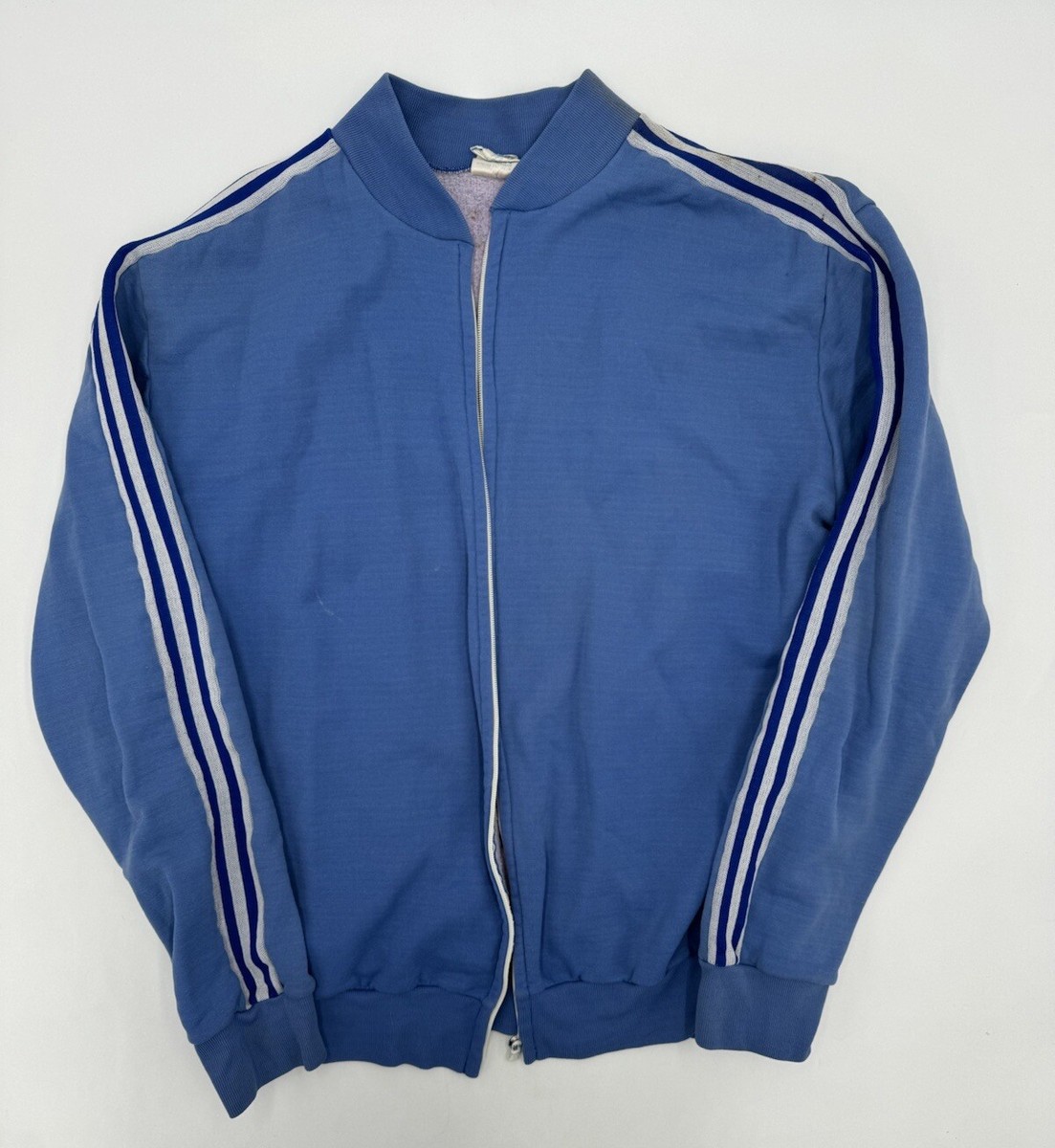 VTG 1960s Adidas Ventex Collarless Three Stripe Track Jacket VTG 1960s Adidas Ventex Collarless Three Stripe Track Jacket