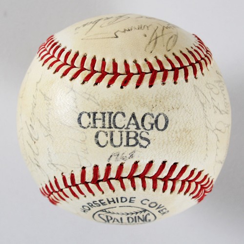 1968 Cubs Team-Signed Baseball (29) Ron Santo, Fergie Jenkins etc. - COA JSA - Picture 4 of 7