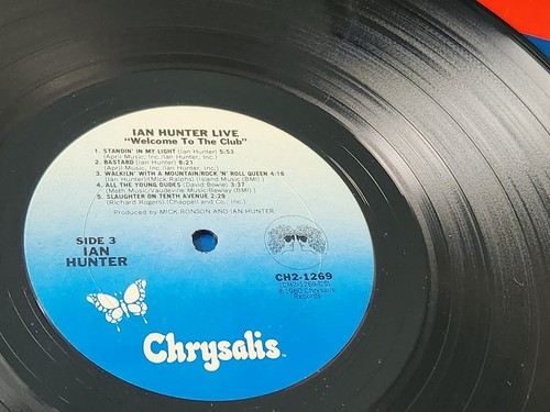 VG Ian Hunter – Welcome To The Club - Live (1980) Chrysalis – CH2 1269 LP, US - Picture 3 of 5