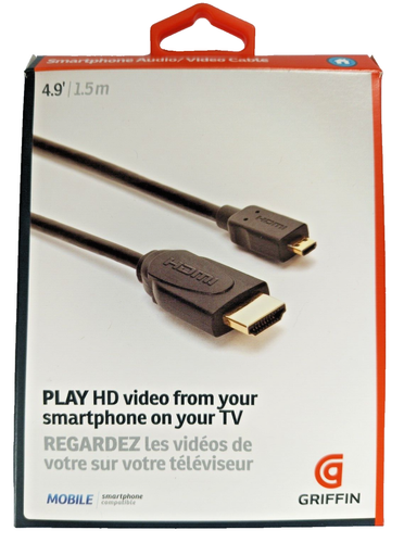 Premium HDMI to Micro USB GOLD PLATED Cable 4K 1.5m - Picture 2 of 3