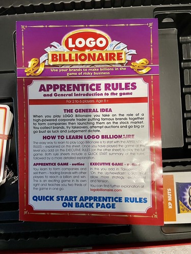 Family Board Game Logo Billionaire 2-6 Players Age 8+ Indoor Activity Game Night - Picture 3 of 8