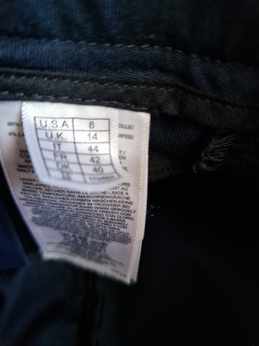 Brooks Brothers Navy Advantage Chino Trousers Cotton Stretch UK 14 US 8 IT 44 - Picture 12 of 13