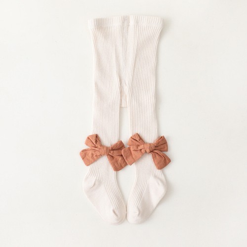 Baby Girls Heart Tights with Large Bow Spanish Style Cotton 6 Months - 8 Years - Picture 8 of 35