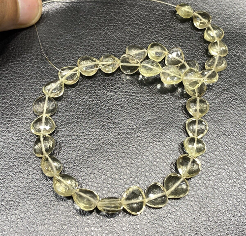 Handmade 8x3mm Citrine Faceted Briolette Bead, AAA+ Quality Gemstone Bead. - Picture 6 of 7