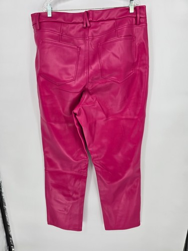 GOOD AMERICAN Plus Size 22 Womens Pink Faux Leather Pants NWT - Picture 5 of 6