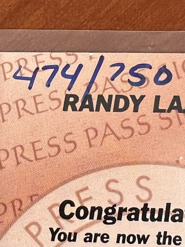 Randy Lajoie Autografiado (#'d/750) 1999 Press Pass Firms (Nuevo) - Imagen 3 de 3