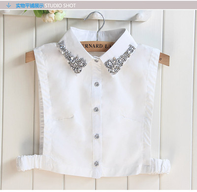 New Unisex Women Detachable Dickey Blouse Shirt Cotton Fake False Choker Collar New Unisex Women Detachable Dickey Blouse Shirt Cotton Fake False Choker Collar