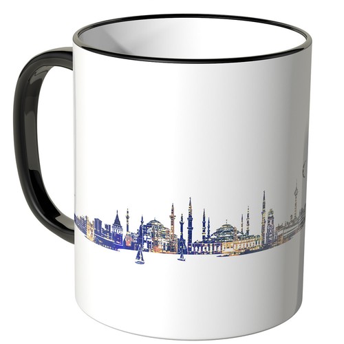 WANDKINGS Tasse "Skyline bei Nacht" verschiedene St„dte im Aquarell Berlin K”ln - Bild 100 von 233