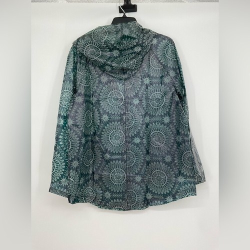 Impermeable Free People Empacable Verde Geométrico Cremallera Completa Talla XS/S - Imagen 3 de 11
