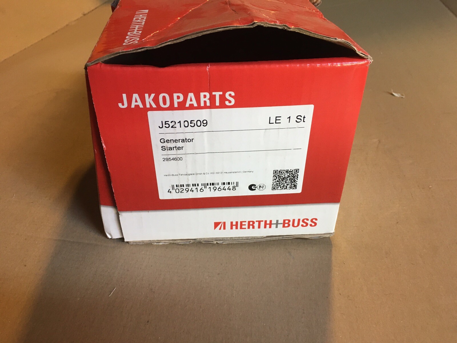 HERTH+BUSS JAKOPARTS J5210509 Starter HERTH+BUSS JAKOPARTS J5210509 Starter