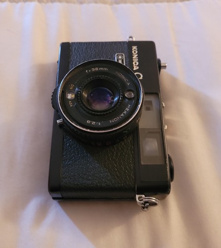 Konica C35 Automatic Black HEXANON analoge Kamera 38mm f2.8 gebraucht Vintage  - Bild 8 von 11