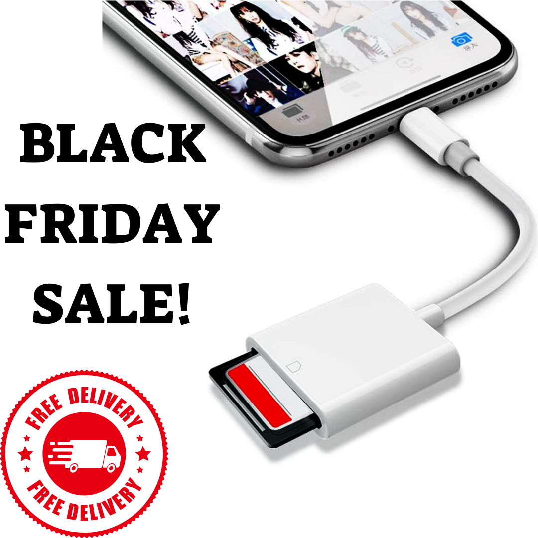 SD Card Reader for iPhone iPad,Lightning SD Card Camera Reader Adapter Converter-image