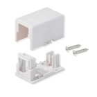 25 Pack Surface Mount Box 1 Port Signle Hole Keystone Jack Cat5e/Cat6 White